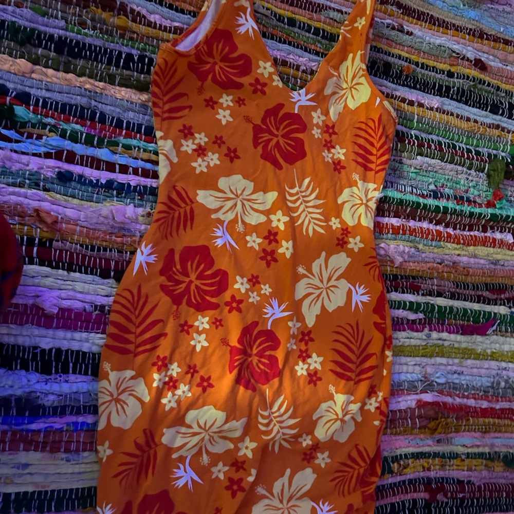 orange hawaiian dress from Target